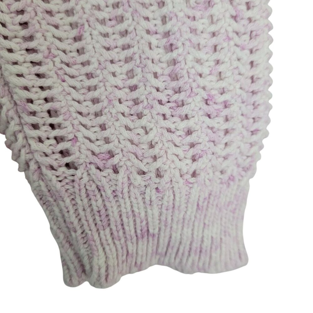 Talbots Tie Dye Sweater Womens Size 2X Lavender Loose Knit Sheer - Picture 5 of 6